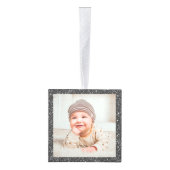 Silver Glitter baby eerste kerstdrie Foto Decoratie (Rechts)