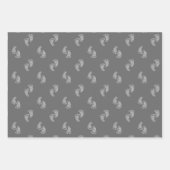 Silver Glitter Baby Feet Baby shower Inpakpapier Vel (Voorkant)