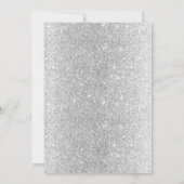 Silver Glitter Baby Feet Light Blue Baby shower Kaart (Achterkant)