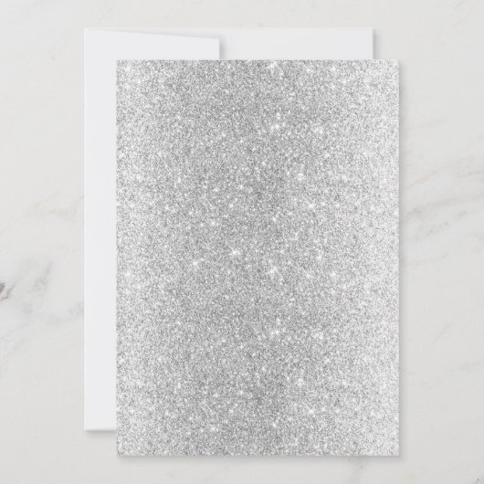 Silver Glitter Baby Feet Light Blue Baby shower Kaart (Achterkant)