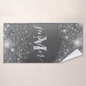Silver Glitter Badhanddoek (Badhanddoek)