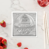 Silver Glitter Ball Napkins Servet (Insitu)