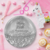 Silver Glitter Ball Paper-Borden Papieren Bordje (Feest)