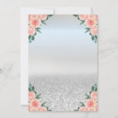 Silver Glitter, ballonnen, Rozen Retirement Party Kaart (Achterkant)