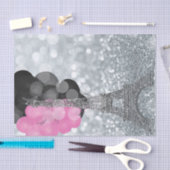 Silver Glitter & Balloons Paris Eiffel Tower Party Tissuepapier (Craft)