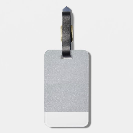 Silver Glitter Beagle Hondenliefhebbers Aangepast  Bagagelabel (Achterkant verticaal)