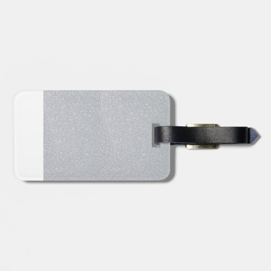 Silver Glitter Beagle Hondenliefhebbers Aangepast  Bagagelabel (Achterkant horizontaal)