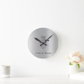 Silver Glitter Beauty Salon Ronde Klok (Huis)