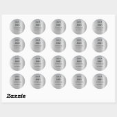 Silver Glitter Beauty Salon Ronde Sticker (Vel)