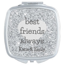Silver Glitter Best Friends Altijd Names