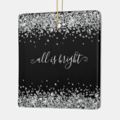 Silver Glitter Black All is helder Name Year Keramisch Ornament (Links)