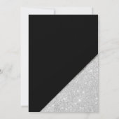 Silver glitter Black new plan uitgesteld Save The Date (Achterkant)