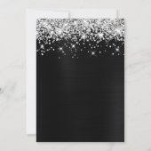 Silver Glitter Black Ombre Bold 21st Birthday Kaart (Achterkant)
