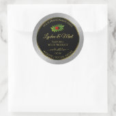 Silver Glitter Black Product Labels Ladybug Leaf (Tas)