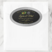 Silver Glitter Black Product Labels Ladybug Logo (Tas)