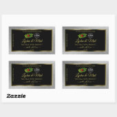 Silver Glitter Black Product Labels Ladybug Logo (Vel)