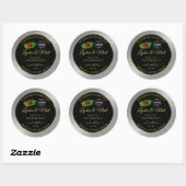 Silver Glitter Black Product Labels Ladybug Logo (Vel)