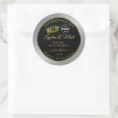Silver Glitter Black Product Labels Ladybug Logo (Tas)