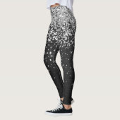 Silver Glitter Black Sparkle Leggings (Links)