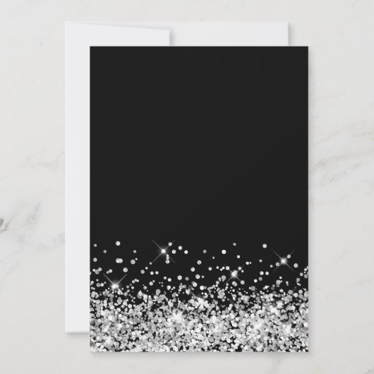 Silver Glitter Black Uncut Necklace Display Cards Kaart (Achterkant)