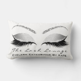 Silver Glitter Black White Makeup Eye Lashes Kussen