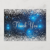 Silver Glitter Blue leiades Celestión Briefkaart (Voorkant)