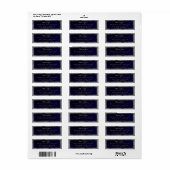 Silver Glitter Blue Navy bedankt RSVP Delicate Etiket (Full Sheet)