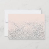 Silver glitter blush foto bedankt Sweet 16 (Achterkant)