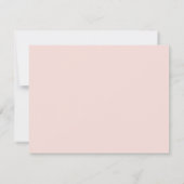 Silver Glitter Blush Roze Monogrammed Note Kaart Notitiekaartje (Achterkant)