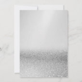 Silver Glitter Bokeh, Baby shower van pompoen Kaart (Achterkant)