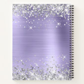 Silver Glitter Bord Lavendel 50e Verjaardags Gast Notitieboek (Achterkant)