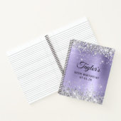 Silver Glitter Bord Lavendel 50e Verjaardags Gast Notitieboek (Binnen)