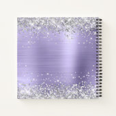 Silver Glitter Bord Lavendel 50e Verjaardags Gast Notitieboek (Achterkant)
