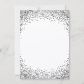 Silver Glitter Border White 18th Birthday Kaart (Achterkant)