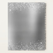Silver Glitter Boss Lady Stiletto Logo Planner (Achterkant)