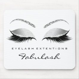 Silver Glitter Branding Beauty Grey White Lashes Muismat