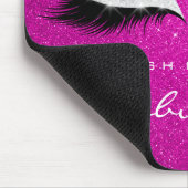 Silver Glitter Branding Beauty Hot Pink Lashes Muismat (Hoek)