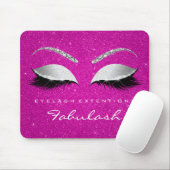 Silver Glitter Branding Beauty Hot Pink Lashes Muismat (Met muis)