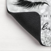 Silver Glitter Branding Beauty Studio Lashes Grey Muismat (Hoek)