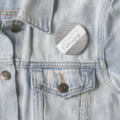 Silver glitter bride's entourage bridesmaid button (In situ)