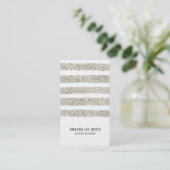 Silver Glitter Brush Strokes Visitekaartje (Staand voorkant)