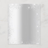 Silver glitter budget bruiloft uitnodiging (Achterkant)