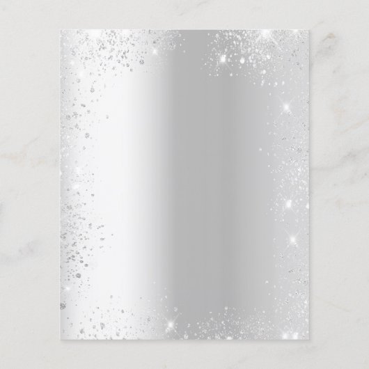Silver glitter budget bruiloft uitnodiging (Achterkant)