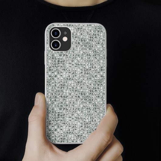 Silver Glitter Case-Mate iPhone Case