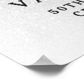 Silver Glitter Celebrate Custom Welcome Poster (Hoek)