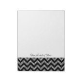 Silver Glitter Chevron Notitieblok (Linkerzijde)