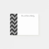 Silver Glitter Chevron opmerkingen Post-it® Notes (Voorkant)