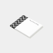 Silver Glitter Chevron opmerkingen Post-it® Notes (Schuin)