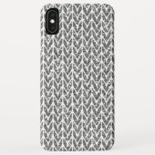Silver Glitter Chevrons Knit Style Print Case-Mate iPhone Case (Achterkant)