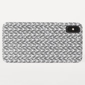 Silver Glitter Chevrons Knit Style Print Case-Mate iPhone Case (Achterkant (horizontaal))